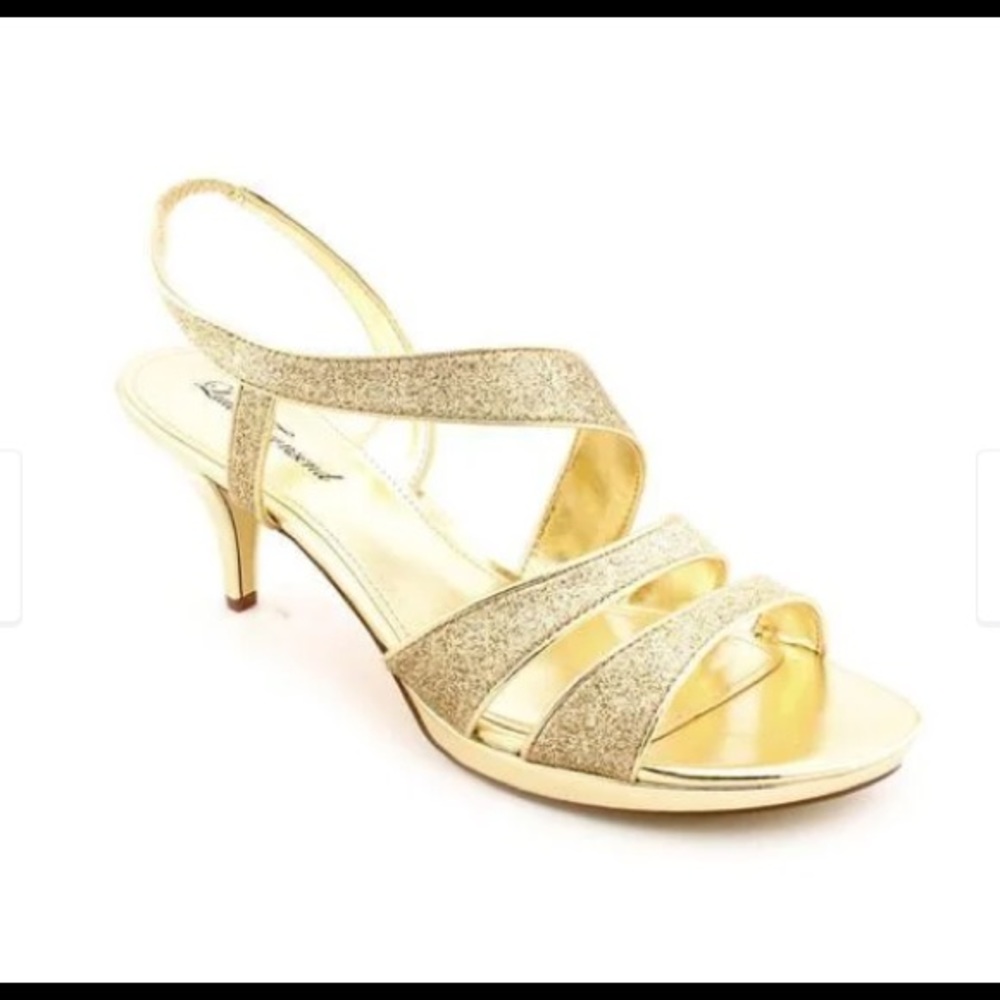 Elegant gold shoes by Lulu Townsend